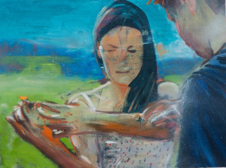 A hernyó 60x80cm olaj vászon